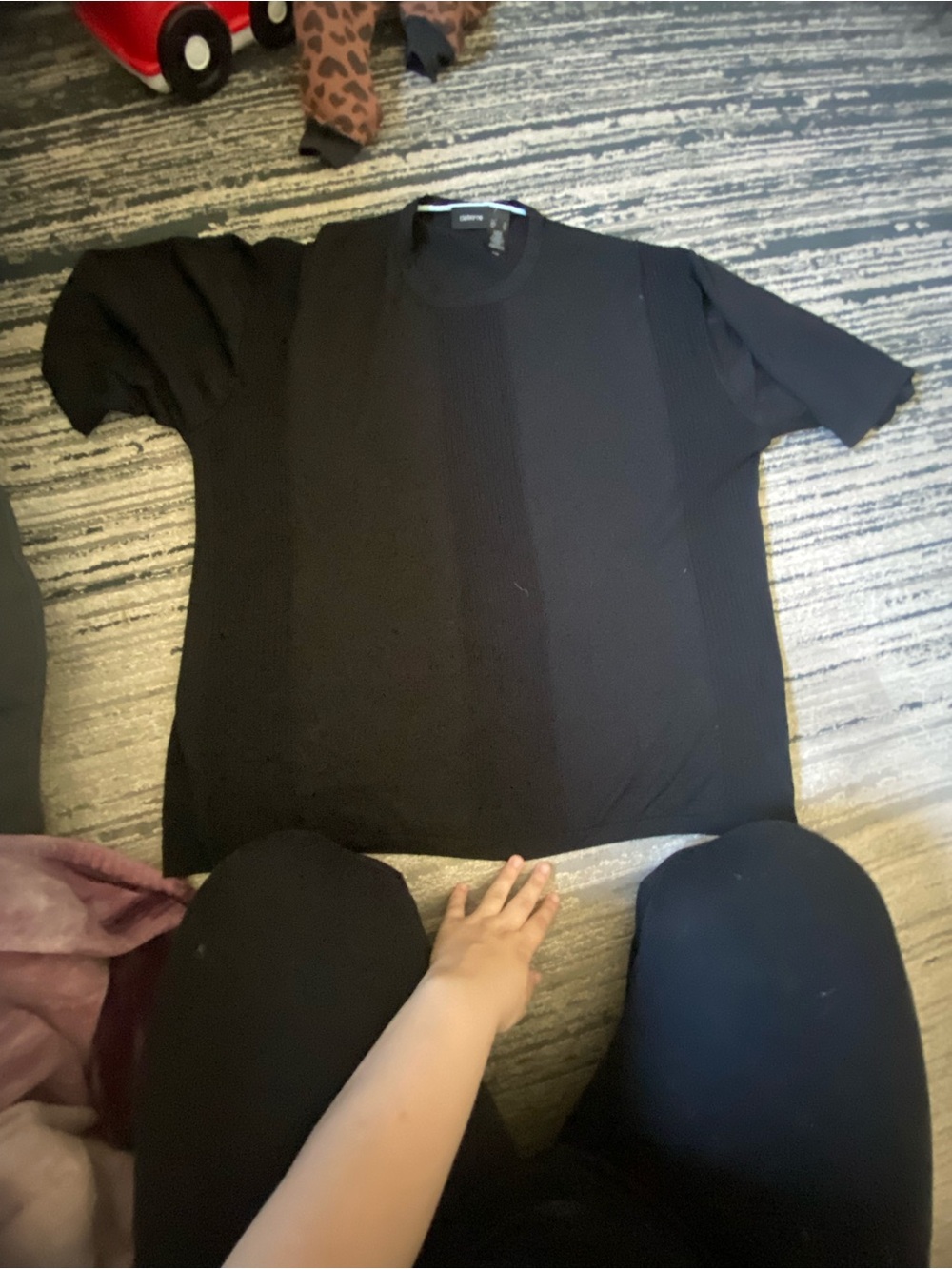 Claiborne Black Short-Sleeve Kids Tee